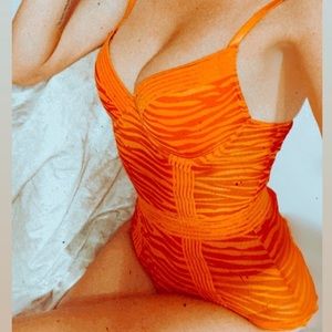 Sexy orange wild cat body suit or lingerie